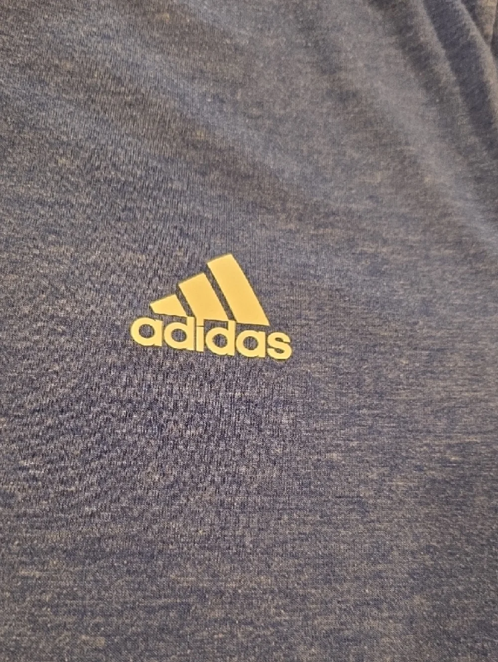 Adidas Short-Sleeve Heather Navy Athletic Tee Size L - Picture 4 of 10